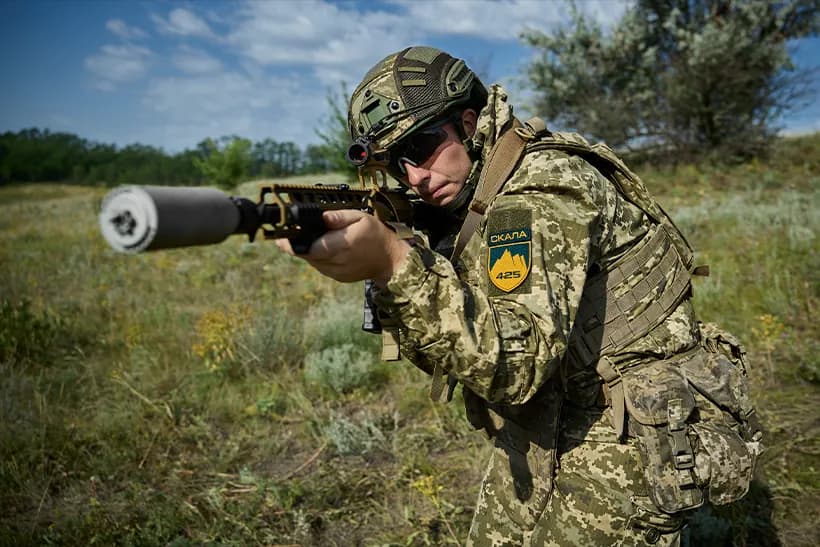 Legion rifleman on a training range