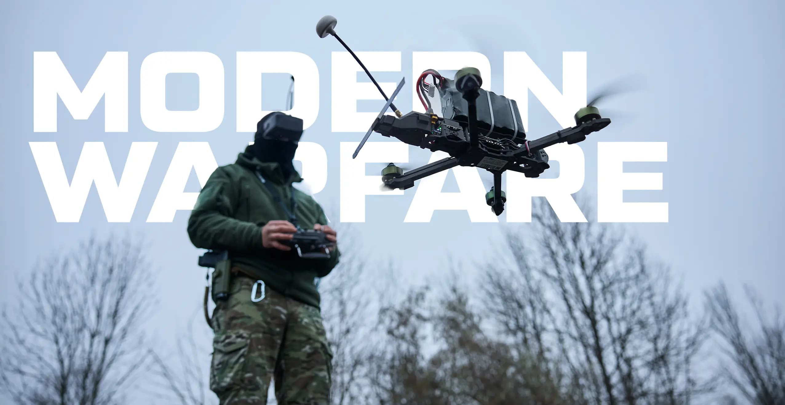 Legion drone operator flying a reconnaissance quadcopter